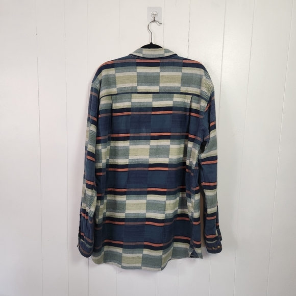Territory Ahead Mens Long Sleeve Flannel Shirt Size XL Tall Blue Plaid Button Up - Picture 3 of 8